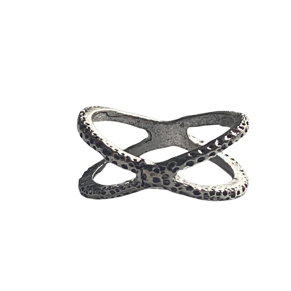Boho Crisscross Ring Women's Size 6 Silver NWOT